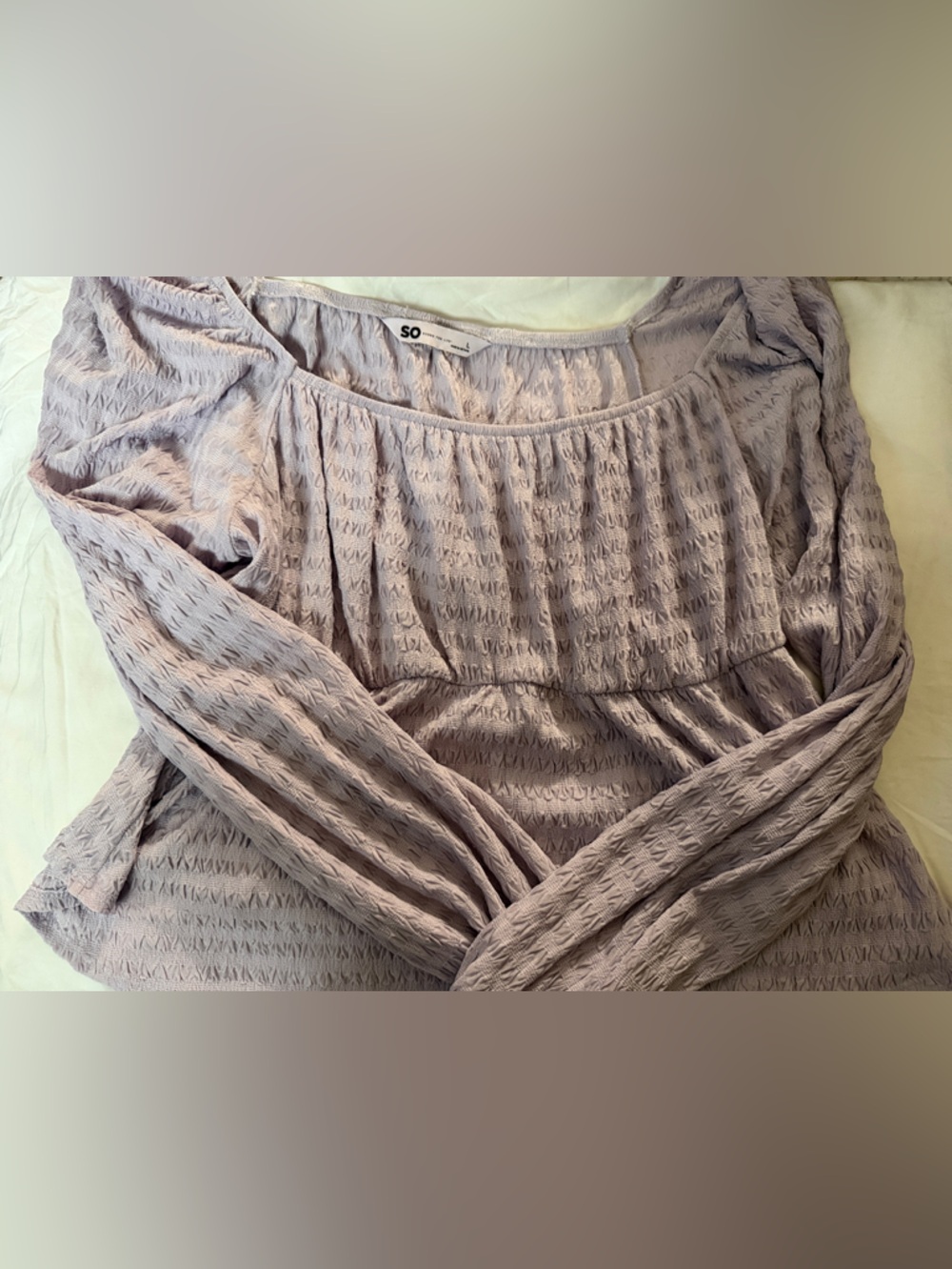 SO Dusty Mauve Textured Knit Blouse